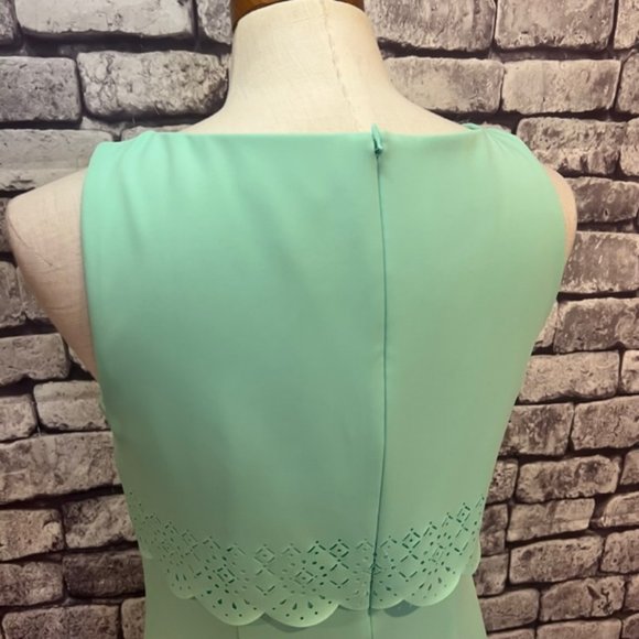 White House Black Market Green Sleeveless Dress Size 6 - Picture 6 of 9